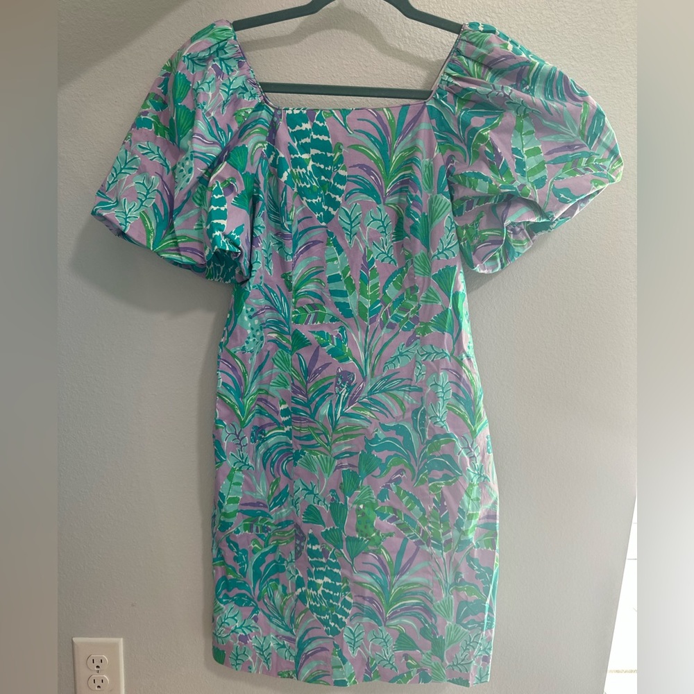 Lilly Pulitzer Lettie Short Sleeve ST in Purple Iris on the Chase!